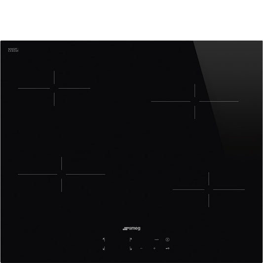 SMEG SE264TD1 60cm 4-Zone Ceramic Hob Black Glass