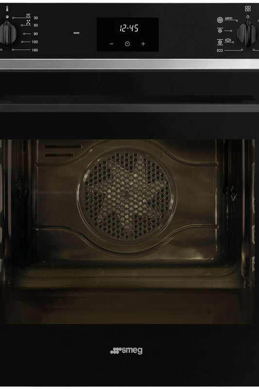Black SMEG Cucina Multifunction Vapour Oven
