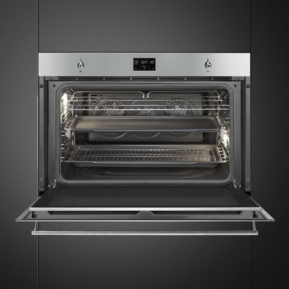 Smeg 90cm Statement Kitchen Bundle — Pyrolytic Oven, Induction Hob & Angled Hood