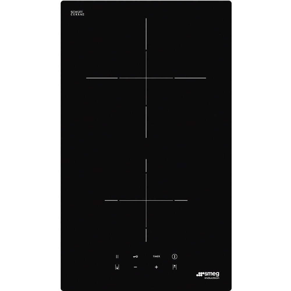 Black SMEG Induction Hob, Touch Control, 300 mm