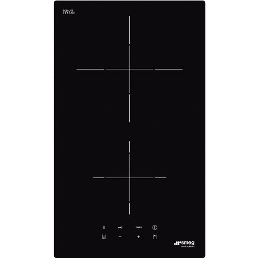 Black SMEG Induction Hob, Touch Control, 300 mm