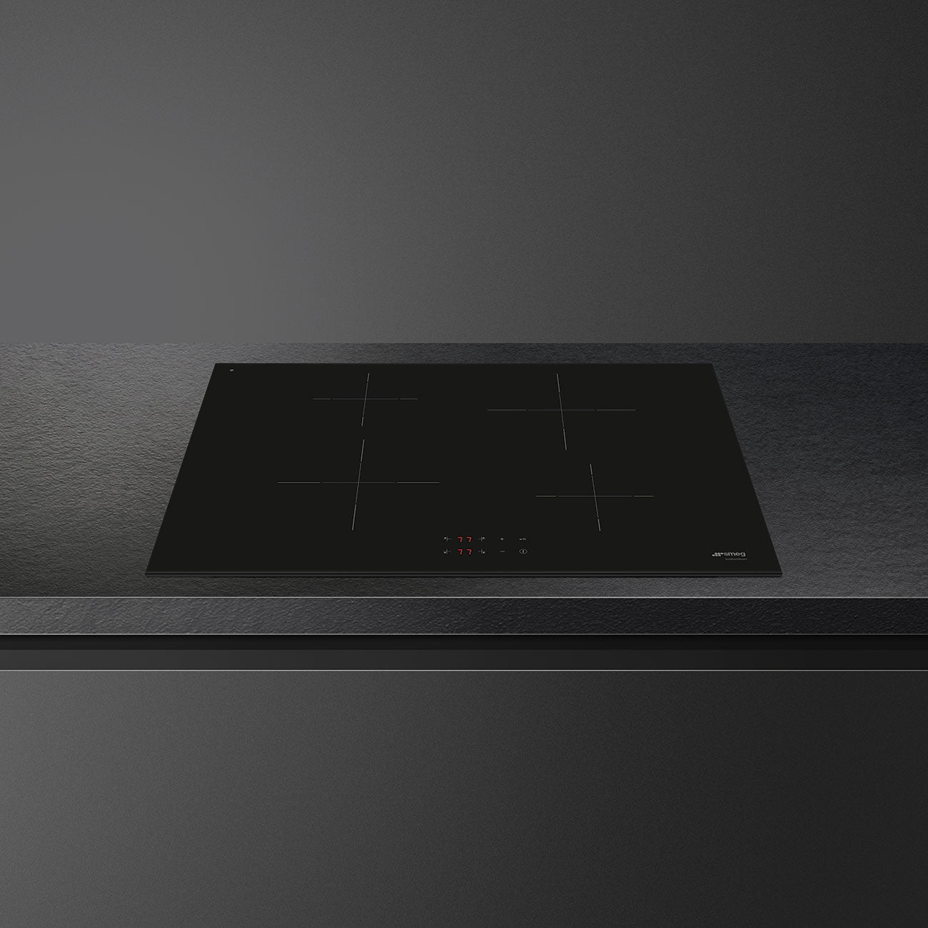 Smeg Classic 75cm Five Zone Induction Hob - Black Glass - Core Appliances