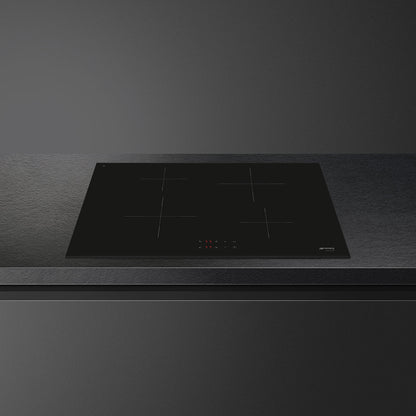 Smeg Classic 75cm Five Zone Induction Hob - Black Glass - Core Appliances