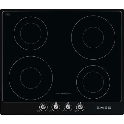 Black SMEG Victoria Hob, Electric Induction 600 mm