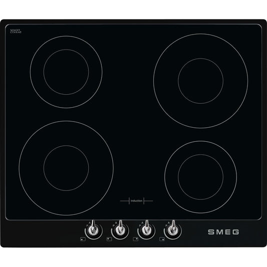 Black SMEG Victoria Hob, Electric Induction 600 mm