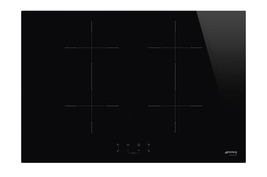 Black SMEG Induction Hob, Touch Control, 750 mm