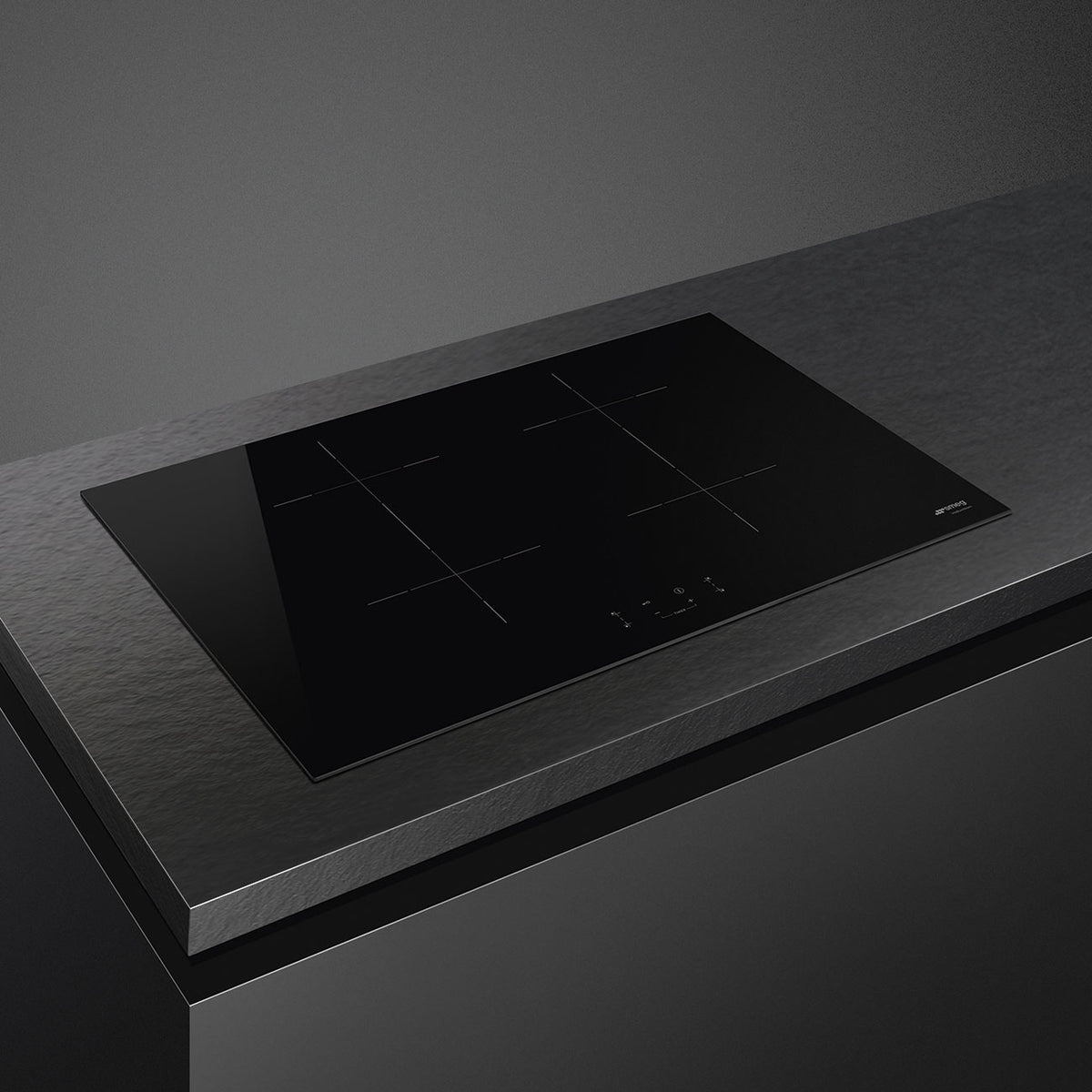 Smeg Classic 75cm Four Zone Induction Hob with Slider Controls - Black Glass - Core Appliances