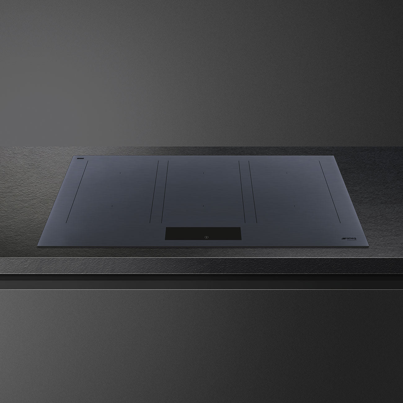 Smeg Linea 90cm Five Zone Induction Hob - Neptune Grey Glass - Core Appliances