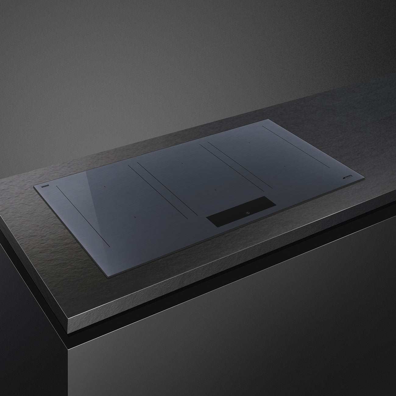 Smeg Linea 90cm Five Zone Induction Hob - Neptune Grey Glass - Core Appliances