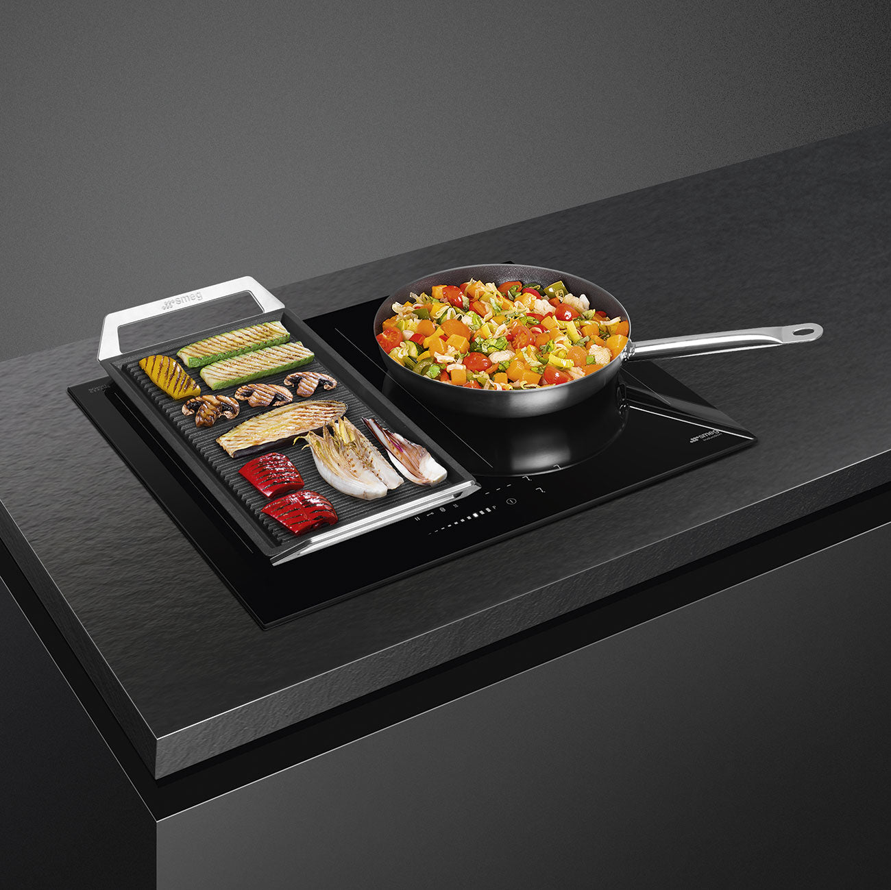 Smeg Classic 60cm Four Zone Induction Hob with Slider Controls - Black Glass - Core Appliances