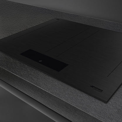 Smeg SIM3644MB 60cm Induction Hob with Built-In Auto-Vent 2.0 Extractor – Matt Black Glass - Core Appliances