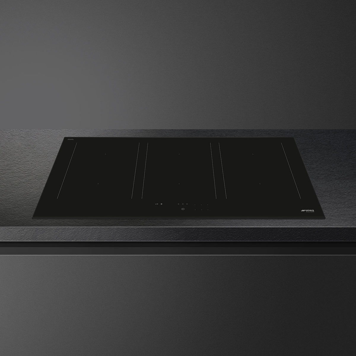 Smeg Classic 90cm Five Zone Induction Hob with Slider Controls - Black Glass