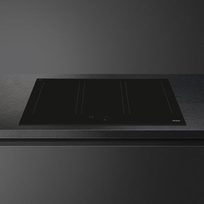 Smeg Classic 90cm Five Zone Induction Hob with Slider Controls - Black Glass