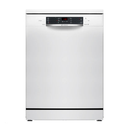 Light Gray Bosch Series 2 Freestanding Dishwasher - VarioSpeed Plus White
