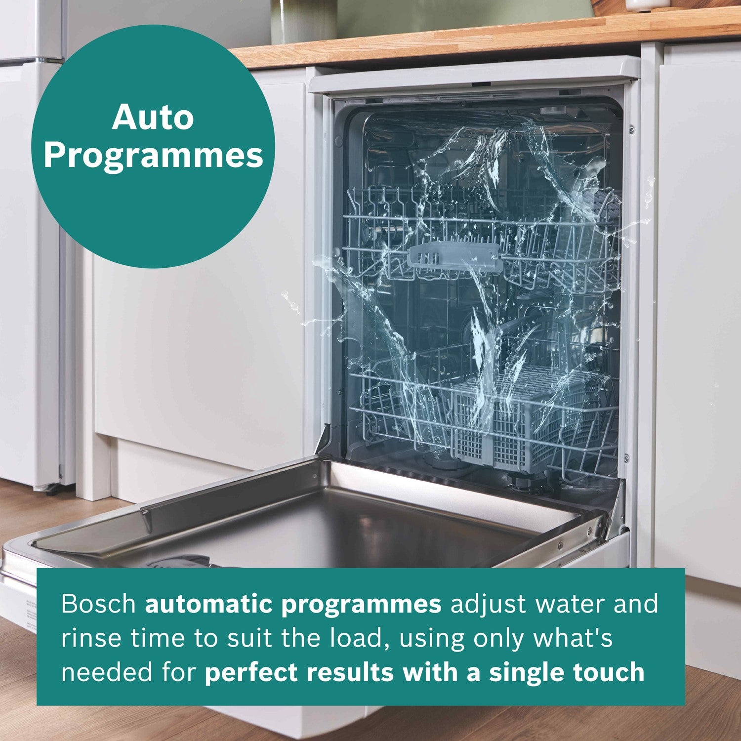 Dark Slate Gray Bosch Series 2 Freestanding Dishwasher - VarioSpeed Plus White