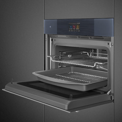 Smeg Linea 45cm Galileo Omnichef Compact Steam Oven - Neptune Grey