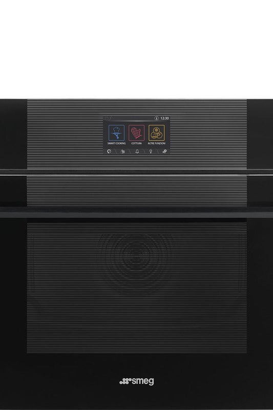 Black SMEG Linea Galileo Speedwave Compact Combi Microwave Oven