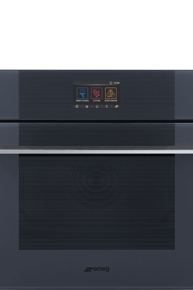 Dark Slate Gray SMEG Linea Galileo Compact Combi Steam Single Oven, Steam100