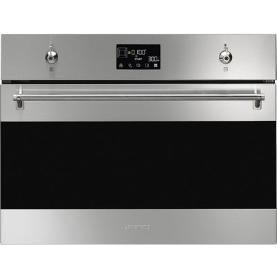 Smeg Classic 45cm Built-In Compact Combination Microwave Oven - Stainless Steel