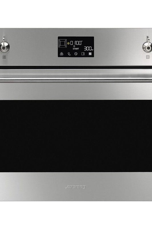 Dark Gray SMEG Classic Compact Combi Microwave Oven