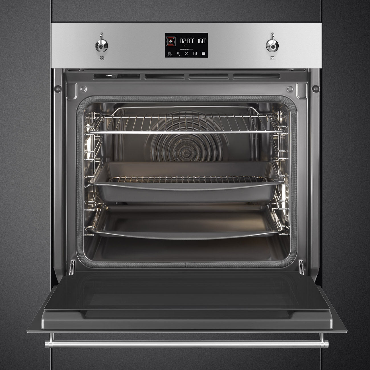 Smeg Classic Galileo 60cm Built-In Pyrolytic SteamOne Oven - Stainless Steel - Core Appliances