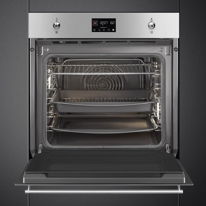 Smeg Classic Galileo 60cm Built-In Pyrolytic SteamOne Oven - Stainless Steel - Core Appliances