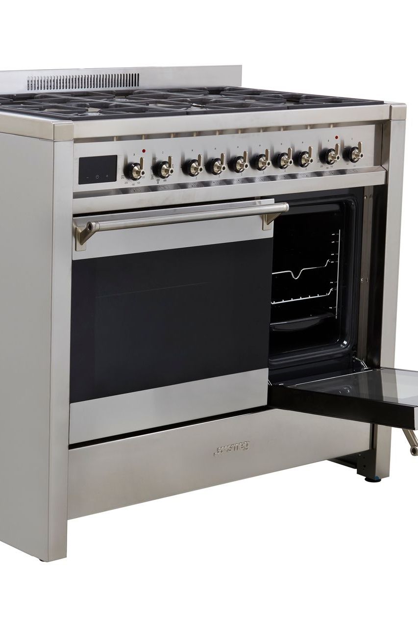 Dark Gray SMEG Cooker, with Multifunction Oven, Gas A2-81