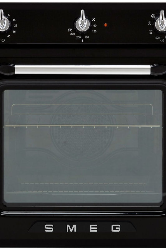 Black SMEG Victoria Single Oven, Multifunction, Vapour, 600 mm