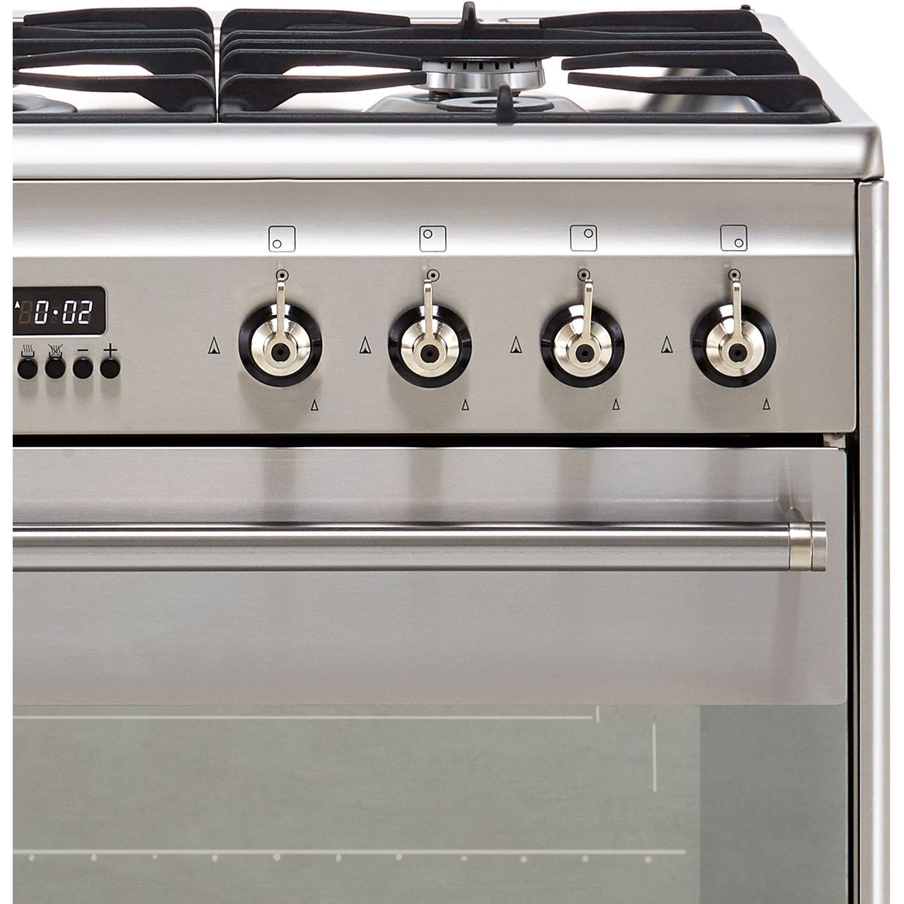 Smeg Concert 60cm Dual Fuel Range Cooker with Gas Hob - Stainless Steel - Core Appliances