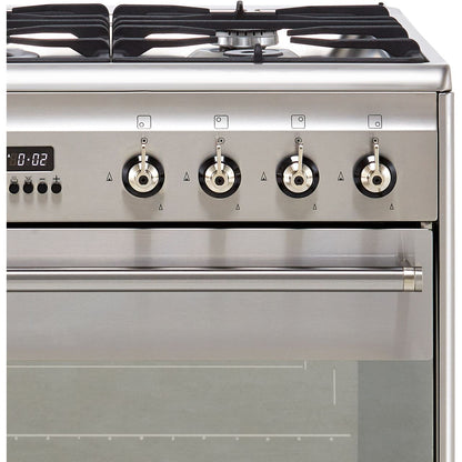 Smeg Concert 60cm Dual Fuel Range Cooker with Gas Hob - Stainless Steel - Core Appliances