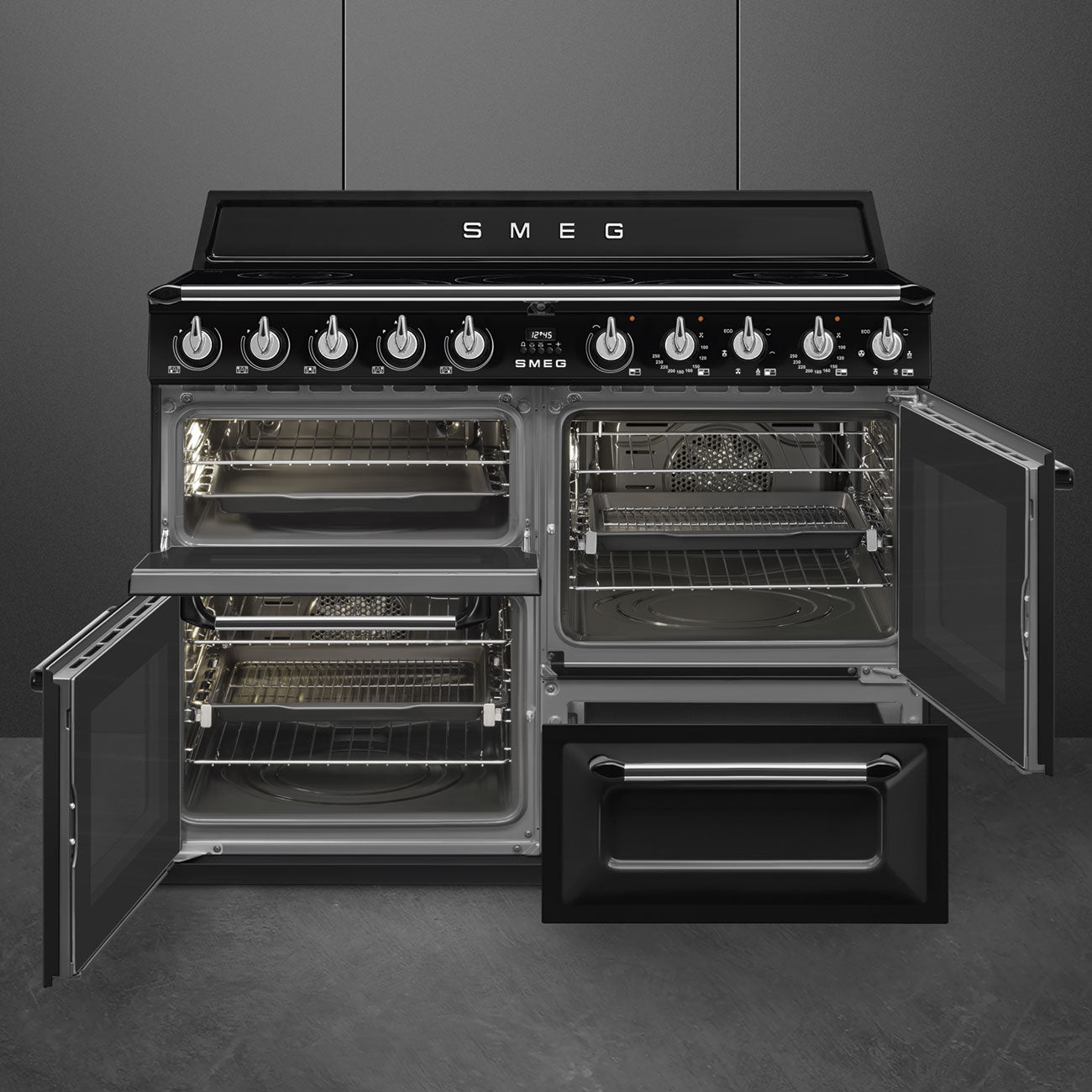 Smeg Victoria 110cm Induction Range Cooker with Four Cavities - Multiple Colours - Core Appliances