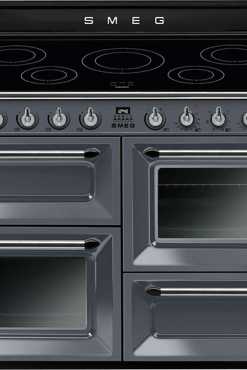 Dark Slate Gray SMEG Victoria Cooker, Induction, Traditional, Four Cavity, Induction Hob 1100mm