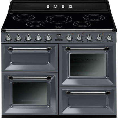 Dark Slate Gray SMEG Victoria Cooker, Induction, Traditional, Four Cavity, Induction Hob 1100mm