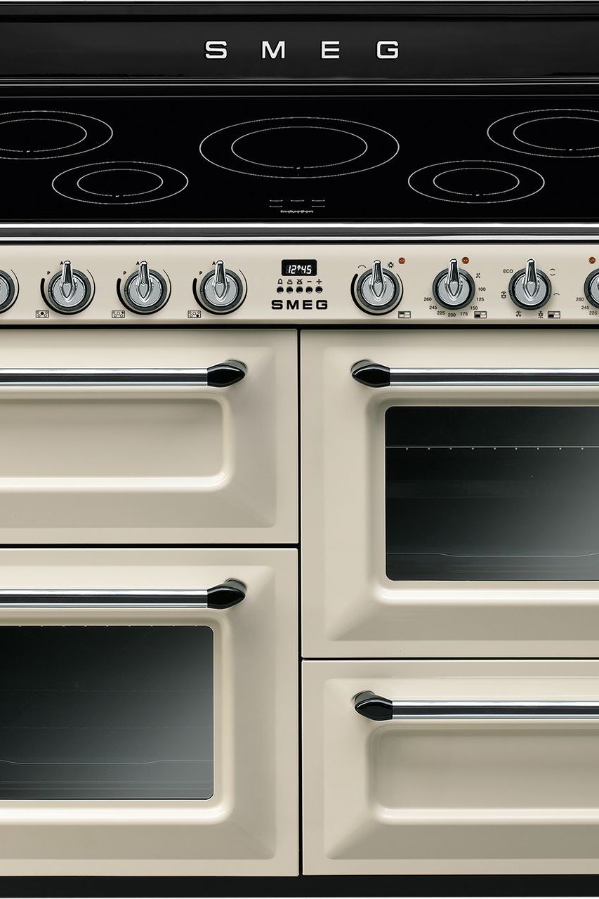 Gray SMEG Victoria Cooker, Induction, Traditional, Four Cavity, Induction Hob 1100mm