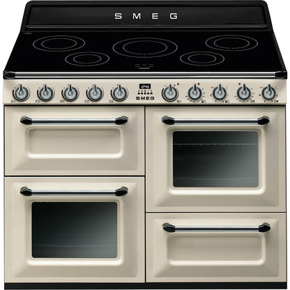 Gray SMEG Victoria Cooker, Induction, Traditional, Four Cavity, Induction Hob 1100mm