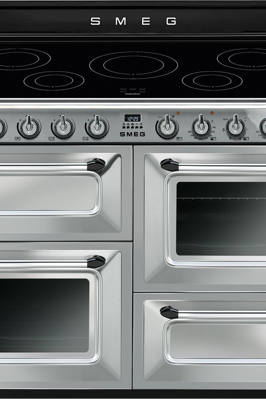 Dark Gray SMEG Victoria Cooker, Induction, Traditional, Four Cavity, Induction Hob 1100mm
