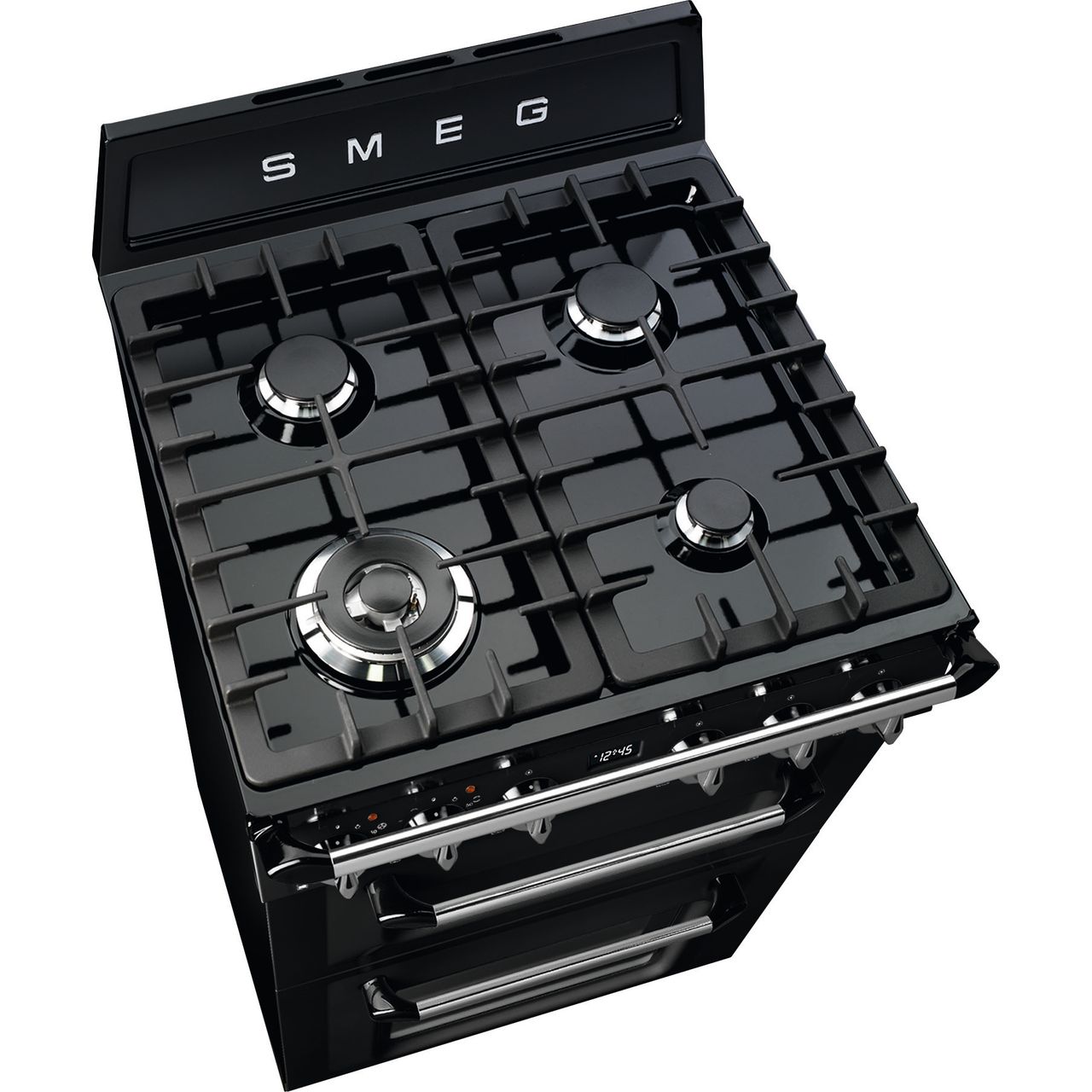 Smeg Victoria 60cm Dual Fuel Range Cooker with Gas Hob - Black - Core Appliances
