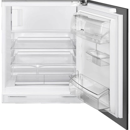 White Smeg UKU8C082DE Built-In Undercounter Fridge with Ice Box - 128L total capacity