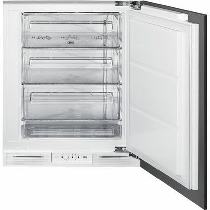 White Smeg UKU8F082DE Built-In Under Counter Freezer - 95L with 10-year parts warranty