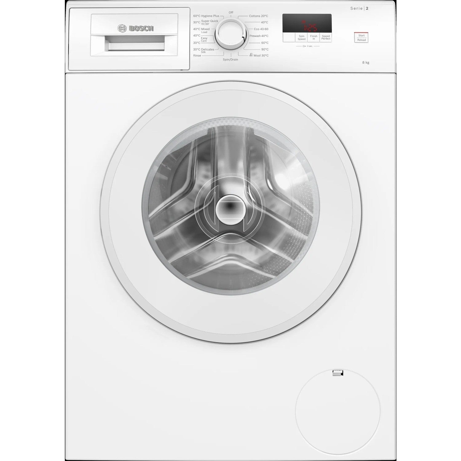 Lavender Bosch Series 2 8kg 1400rpm Washing Machine - White