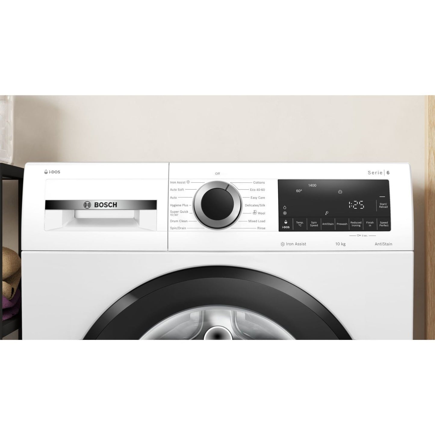 Dark Slate Gray Bosch Series 6 10kg 1400rpm Washing Machine - White