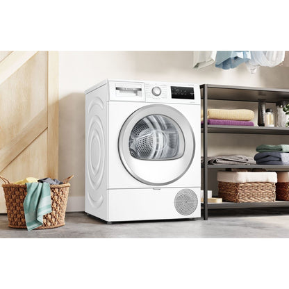 White Smoke Bosch Series 4 8kg Heat Pump Tumble Dryer - White