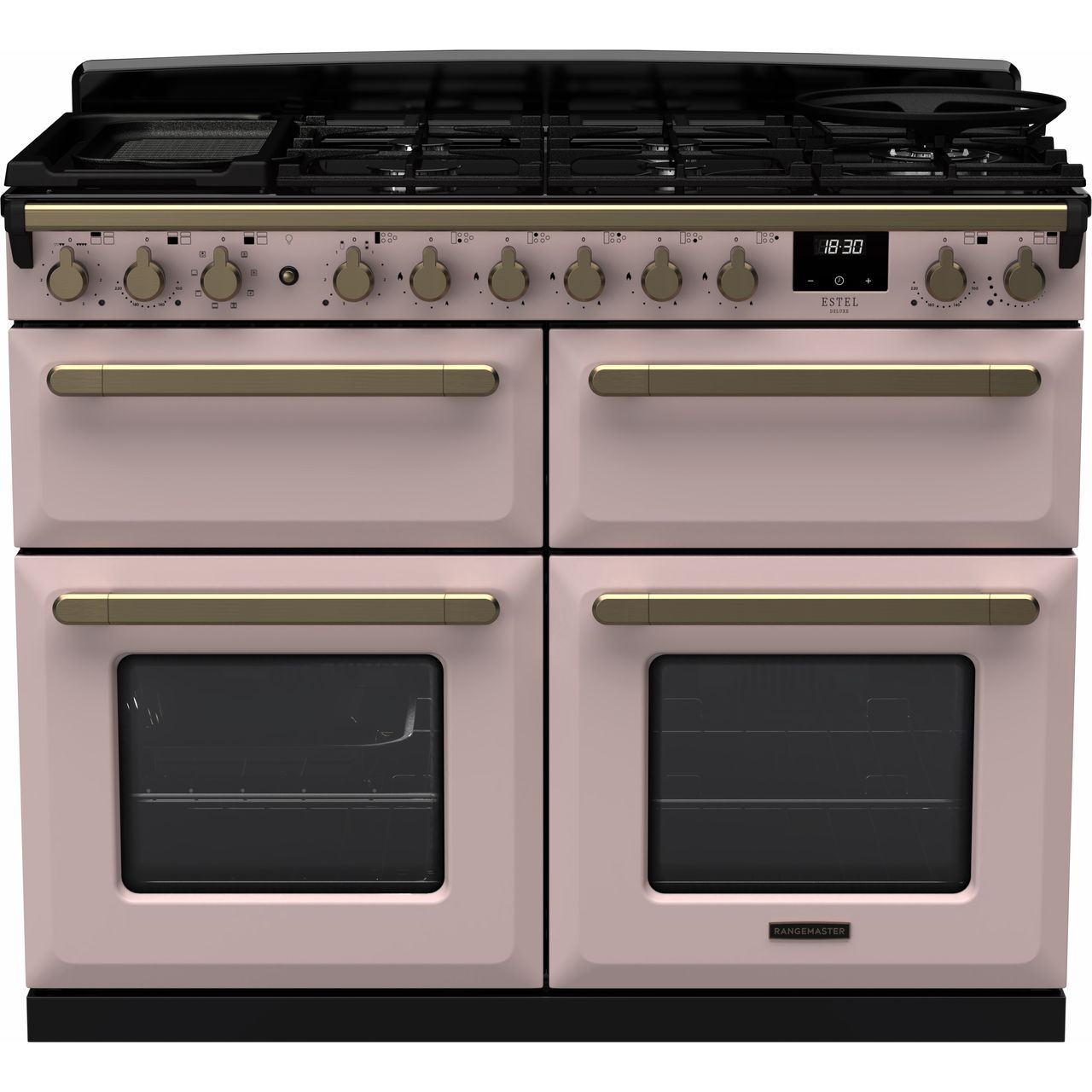 Rosy Brown Rangemaster Estel Deluxe 110 Range Cooker, 1092 mm