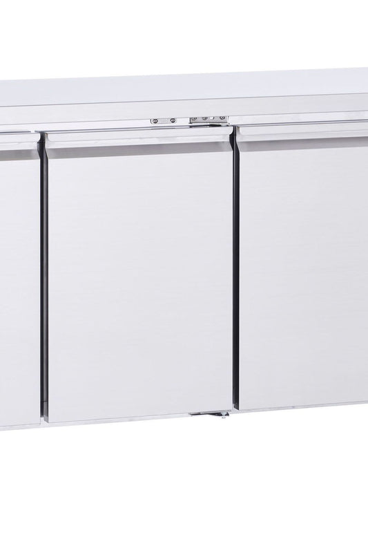 Light Gray Sterling Pro Cobus SPCF300N 3 Door Freezer Counter, 417 Litres - In Stock