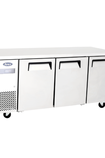 Lavender Atosa YPF9047GR Three Door Stainless Steel Undercounter Freezer, 470 Litres - Contact Us For Availability