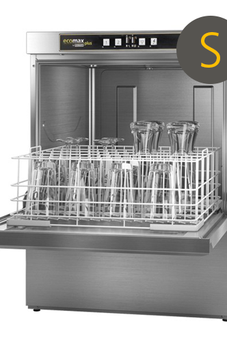Dim Gray Hobart Ecomax Plus G515SW-10C 500mm Basket Frontloading Commercial Glasswasher with Integral Water Softener & Drain Pump, 25 Pint Capacity - Discontinued