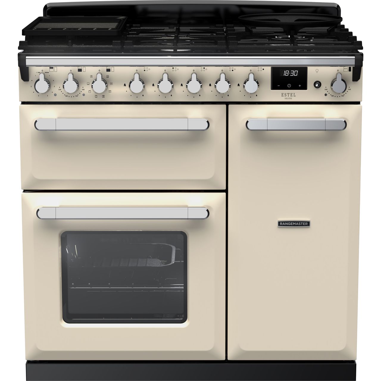 Gray Rangemaster Estel Deluxe 90 Range Cooker, 900 mm
