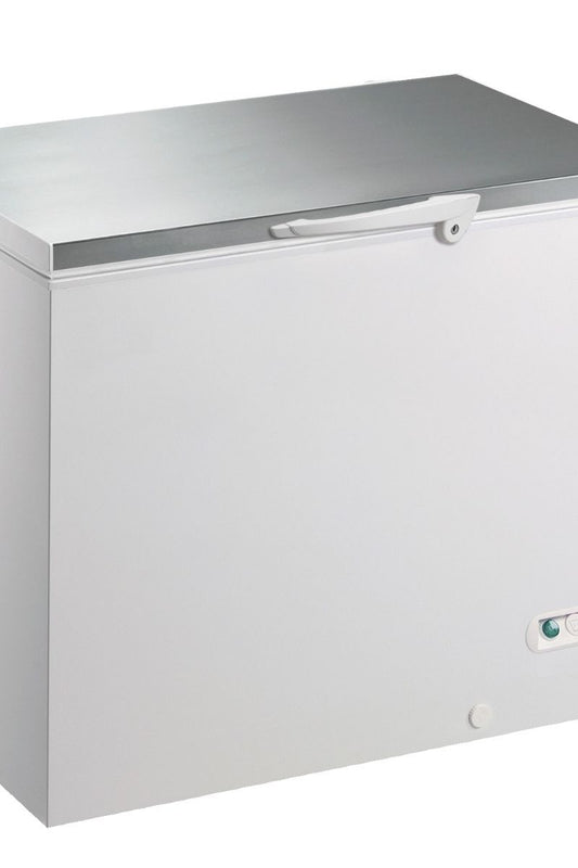 Light Gray Hoshizaki CF 35 SG UK Stainless Steel Lid White Chest Freezer, 323 Litres - Contact Us For Availability