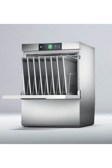 Light Gray Hobart FXLSW-10B 500mm Basket Frontloading Commercial Dishwasher with Chemical Pump, Integral Water Softener & Drain Pump, 18 Plates - Contact Us For Availability