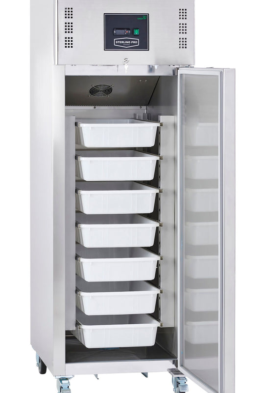 Light Gray Sterling Pro Cobus SPR601FISH Single Door Fish Cabinet 7 Drawers, 600 Litres - In Stock